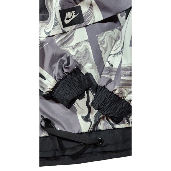 Nike Womens Windbreaker NSW Black/Marble Quarter Zip Hood Jacket 908766 036 Med. - Picture 8 of 12